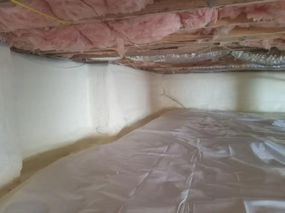 Crawl space encapsulation with closed-cell spray foam for Attic Insulation in Dripping Springs
